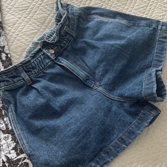 Zara Denim Paperbag Style Shorts - Picture 5 of 8